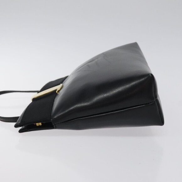 Salvatore Ferragamo Vala Shoulder Bag Leather Black Gold Auth - Picture 5 of 16